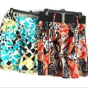 Tracy Evans & Heart Soul Set of 2 Mini Skirts size Small